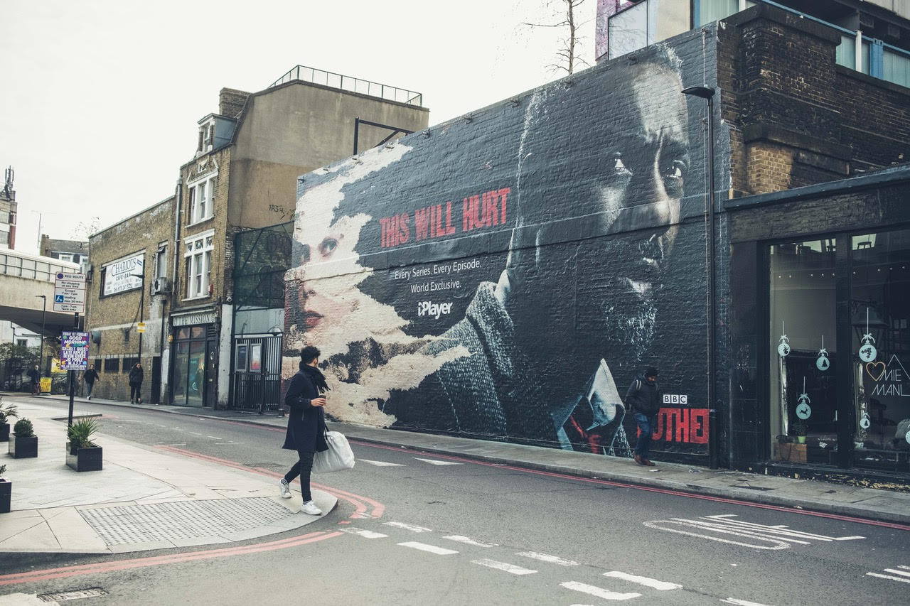 Vibrant mural at The Venue, Village Underground - ideal for events and networking.