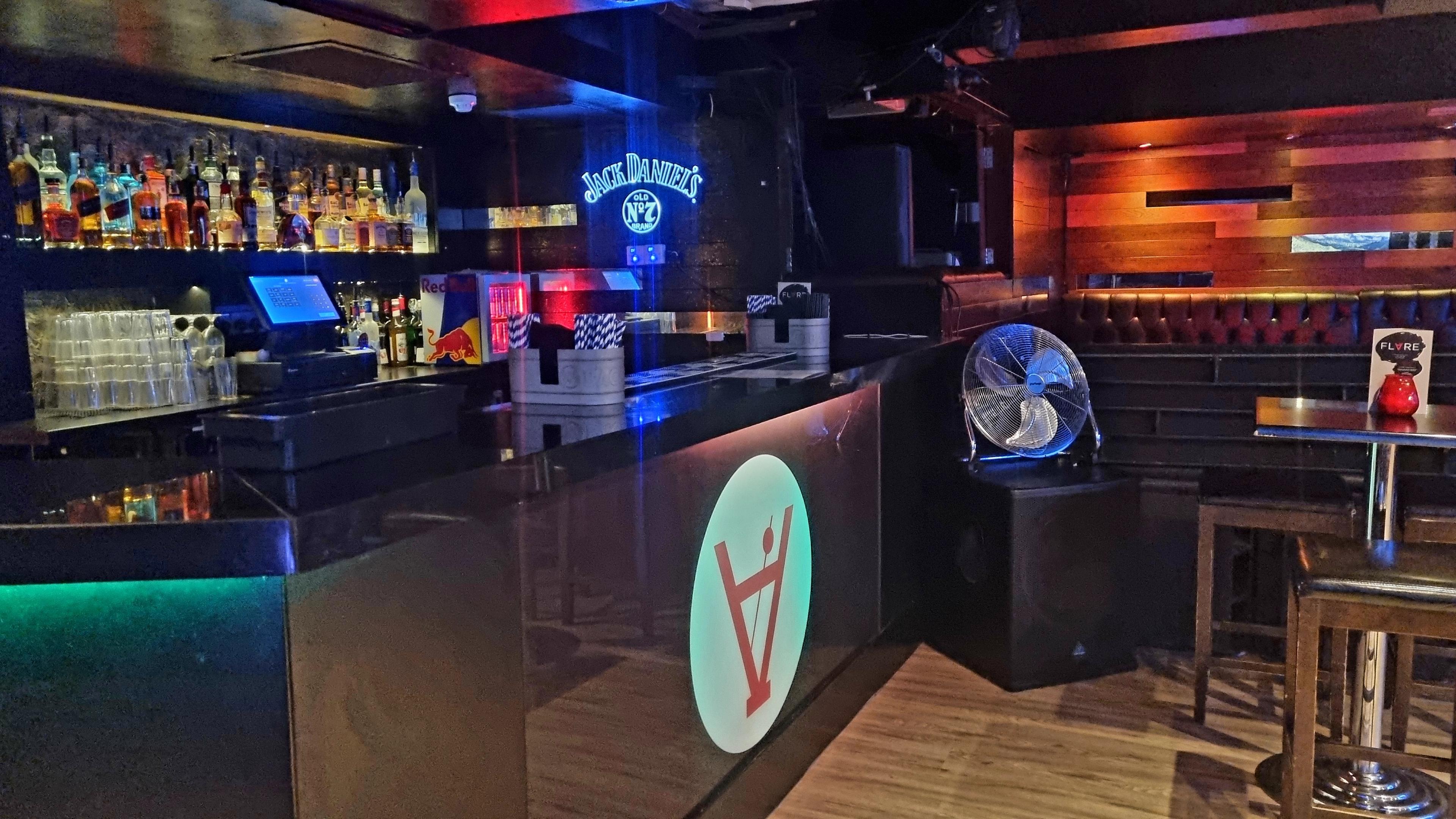 Sleek bar setup at Private Party in Flare Carnaby, ideal for networking events.