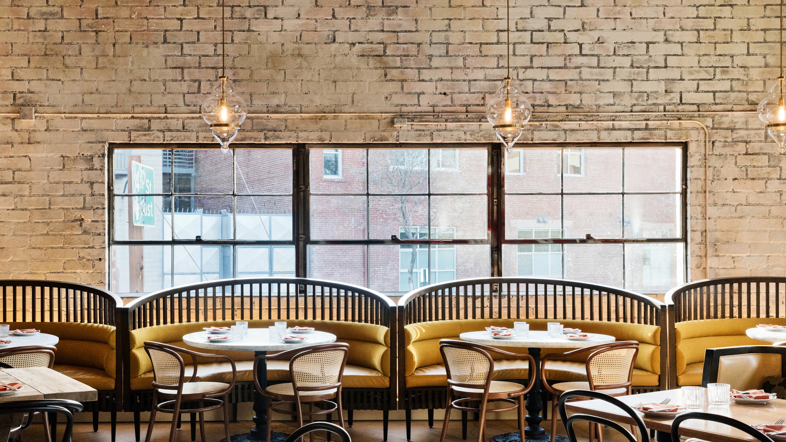 Bavel Restaurant interior with cozy seating, ideal for events and gatherings.