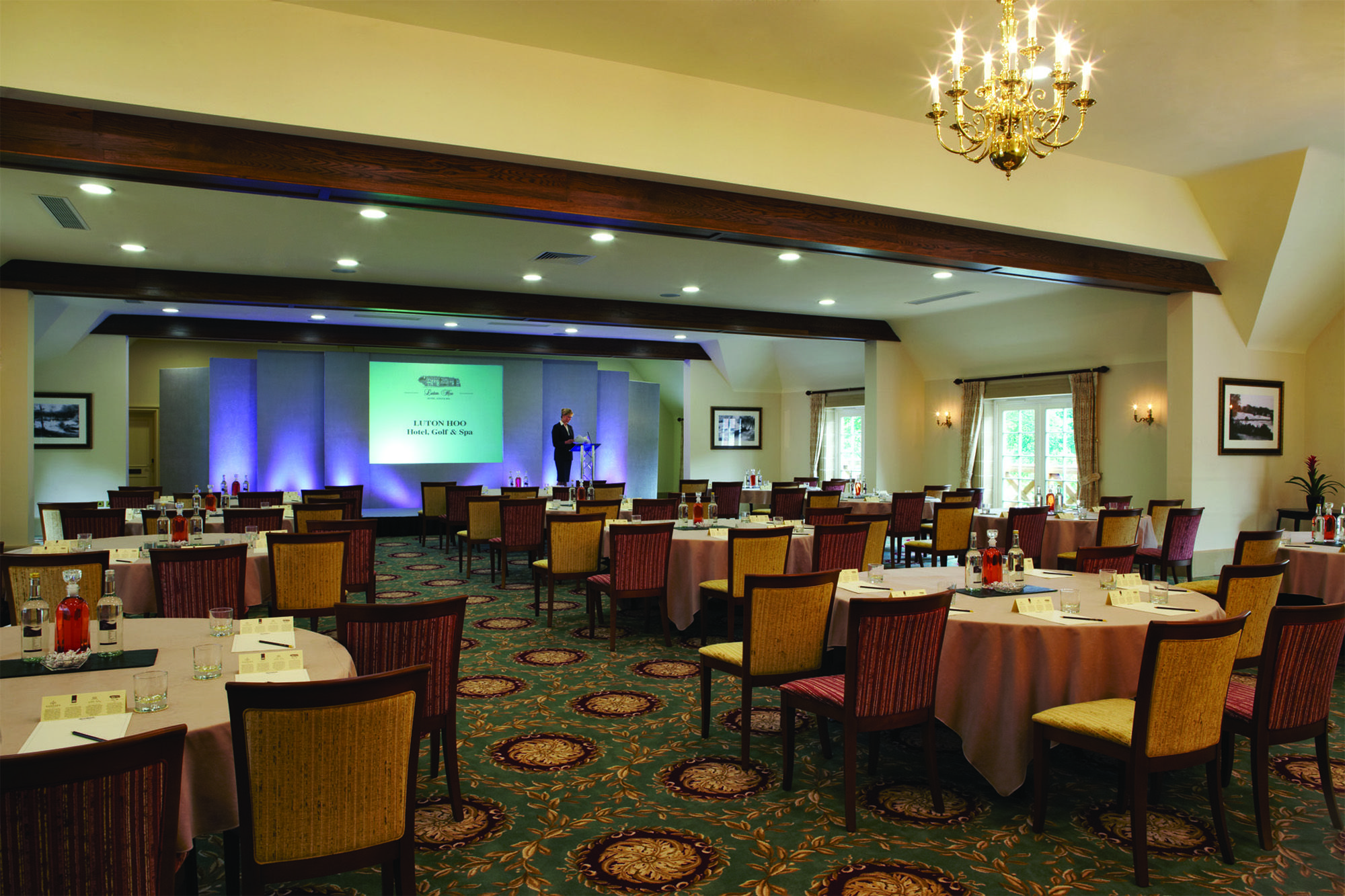 Ravensbourne Suite at Luton Hoo: elegant meeting space for corporate events and seminars.