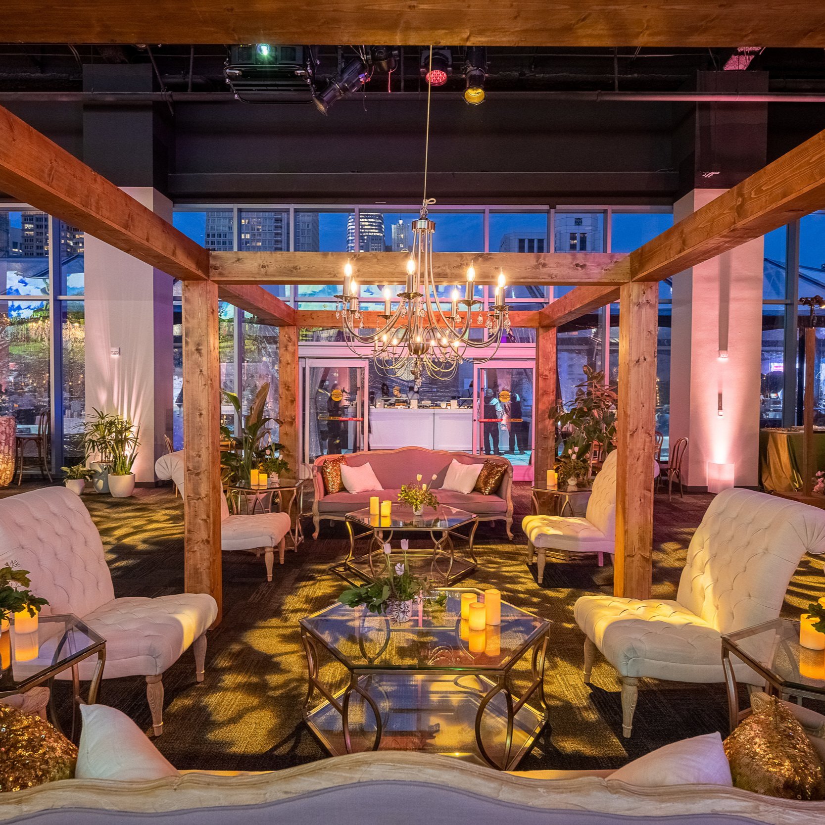 City View Room at Metro Events with elegant seating for upscale gatherings.