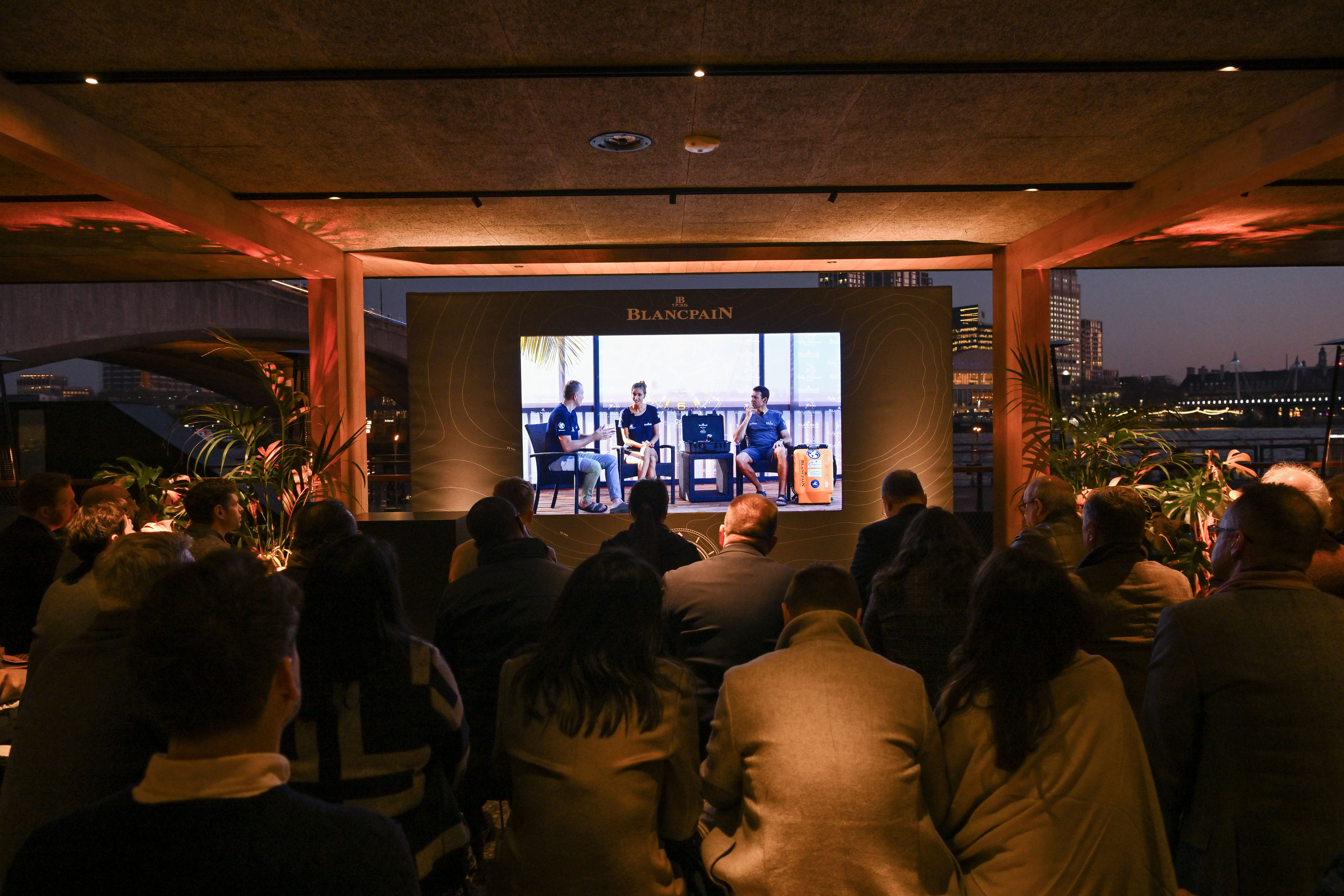 Panel discussion at Woods Quay with elegant decor, ideal for networking events.