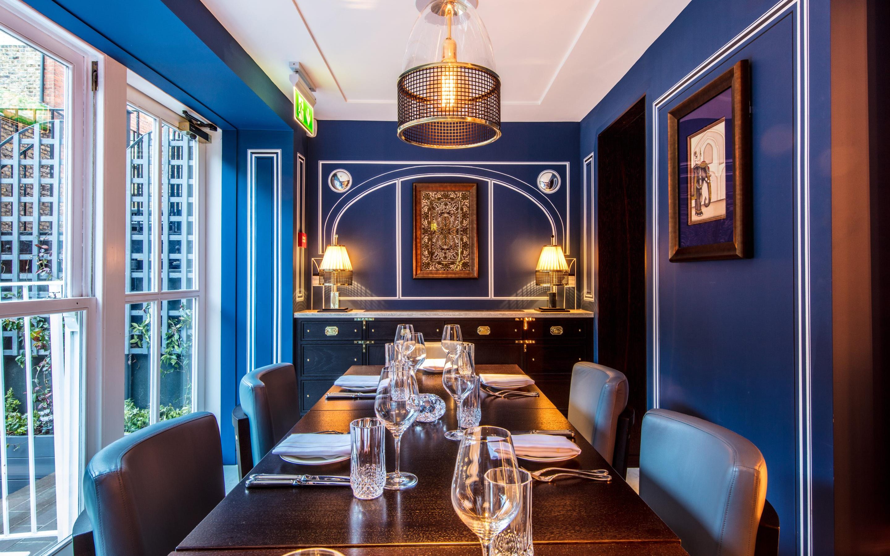 Elegant private dining room at Dan & Angel Restaurant, perfect for corporate events.