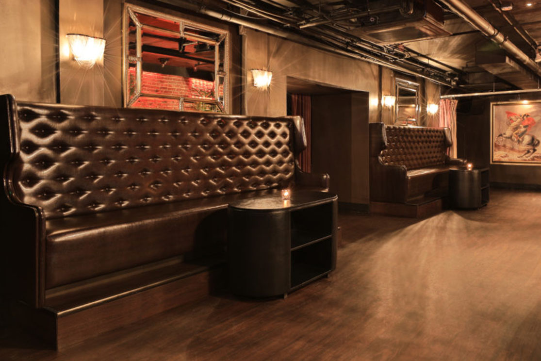 Bonaparte Room at Hawthorn SF: plush booths, warm lighting for upscale events.