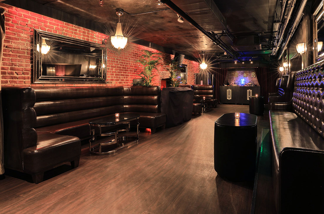 Stylish Hawthorn SF Nightclub with warm lighting, ideal for private events and gatherings.