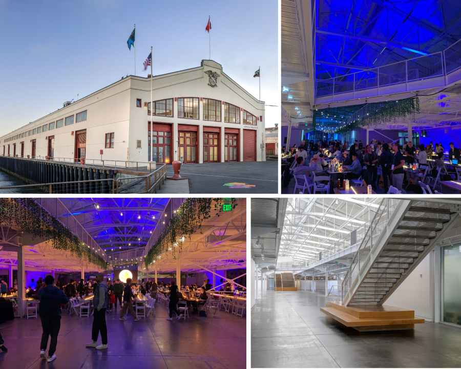 Fort Mason Center event space with industrial charm, ideal for corporate and social gatherings.
