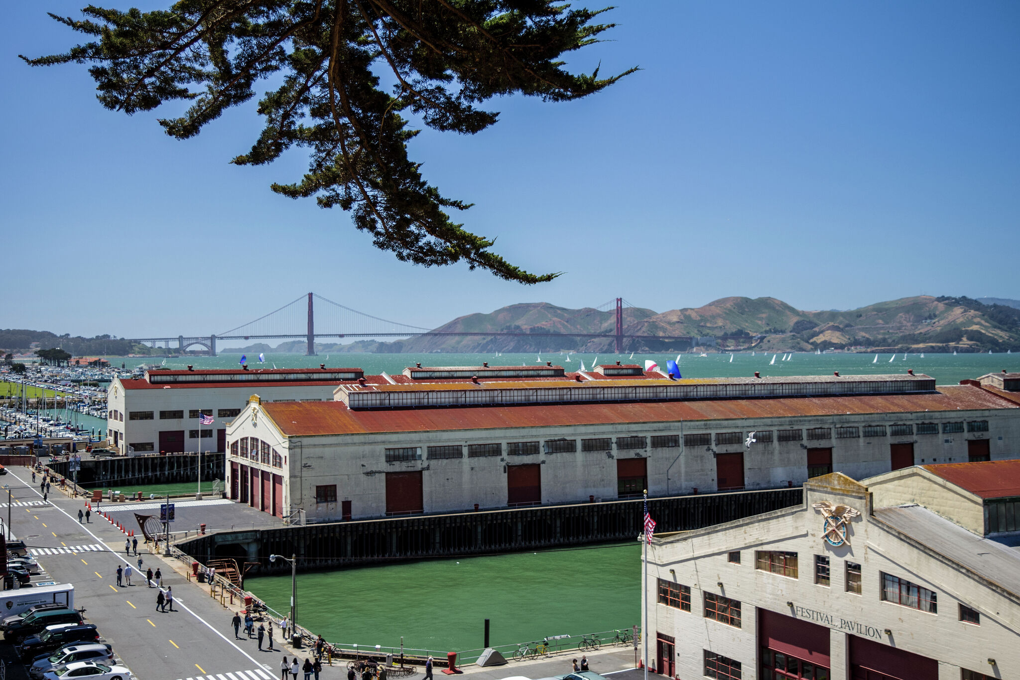 Landmark Building C at Fort Mason, waterfront venue with Golden Gate views for events.