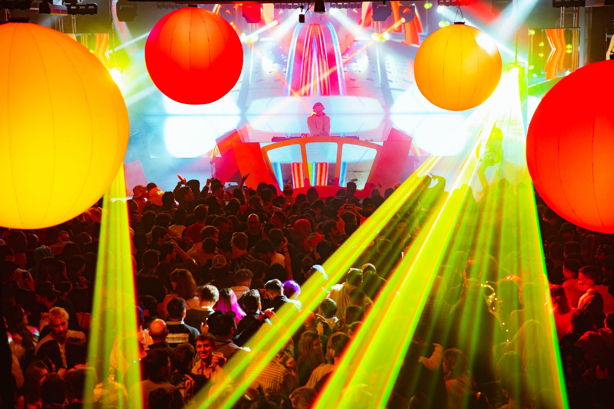 Vibrant carousel event scene with colorful lights, perfect for parties and celebrations.