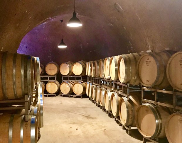 Rustic wine cave in Amador Club, perfect for corporate events and private tastings.