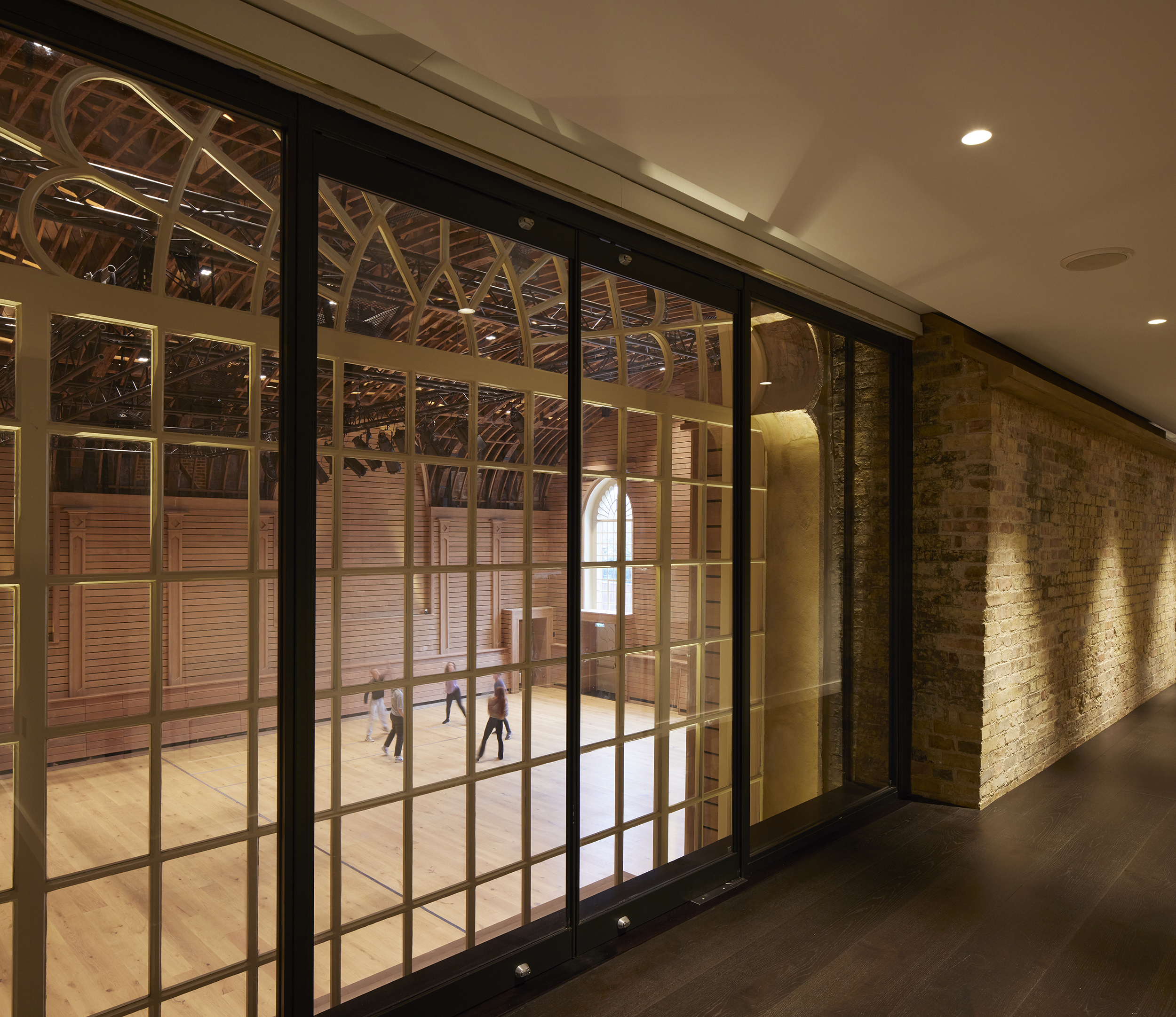 Spacious Brighton Dome Gallery Bar with wooden interior, ideal for meetings and events.