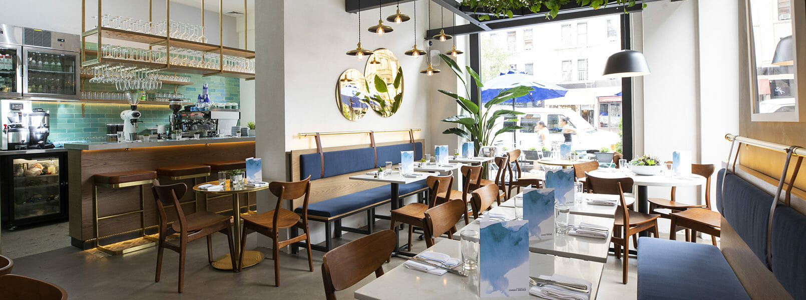 Modern Roastery at Bluestone Lane, ideal for brunches and corporate events with stylish decor.