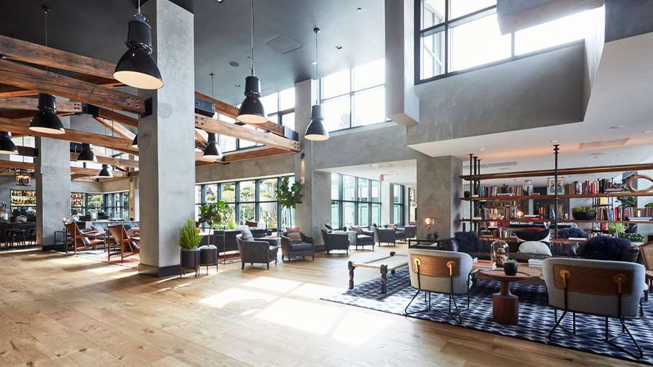 Modern event venue at Hotel Kabuki with natural light, ideal for meetings and networking.