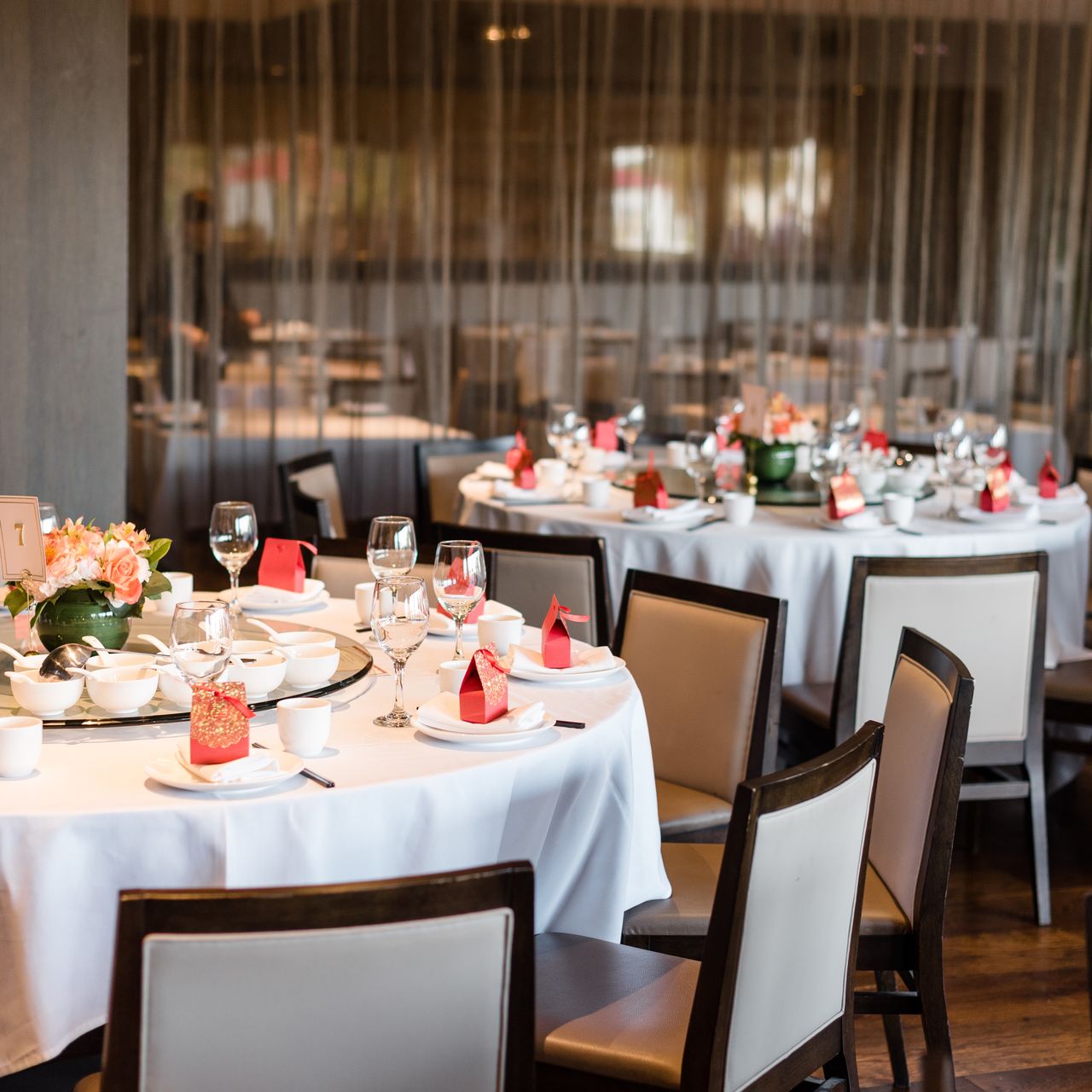 Elegant banquet hall at Harborview Restaurant, perfect for corporate events and special occasions.
