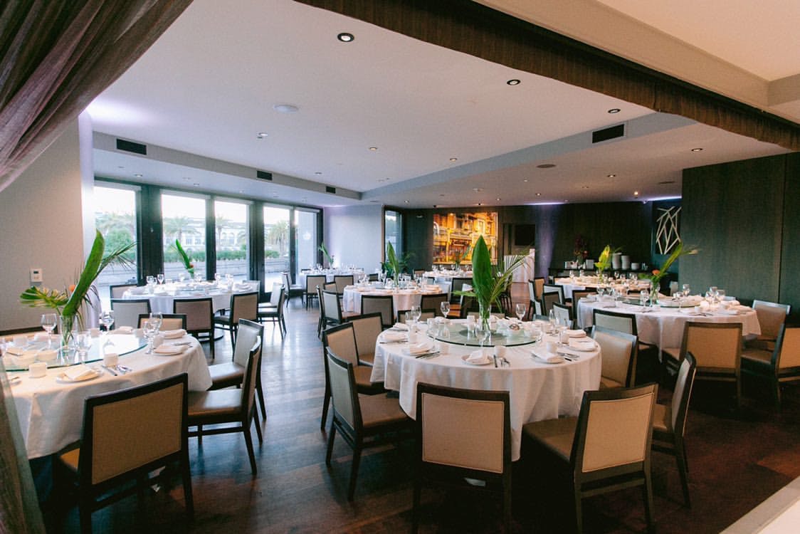 Macau Room at Harborview Restaurant, elegant dining space for corporate events and weddings.