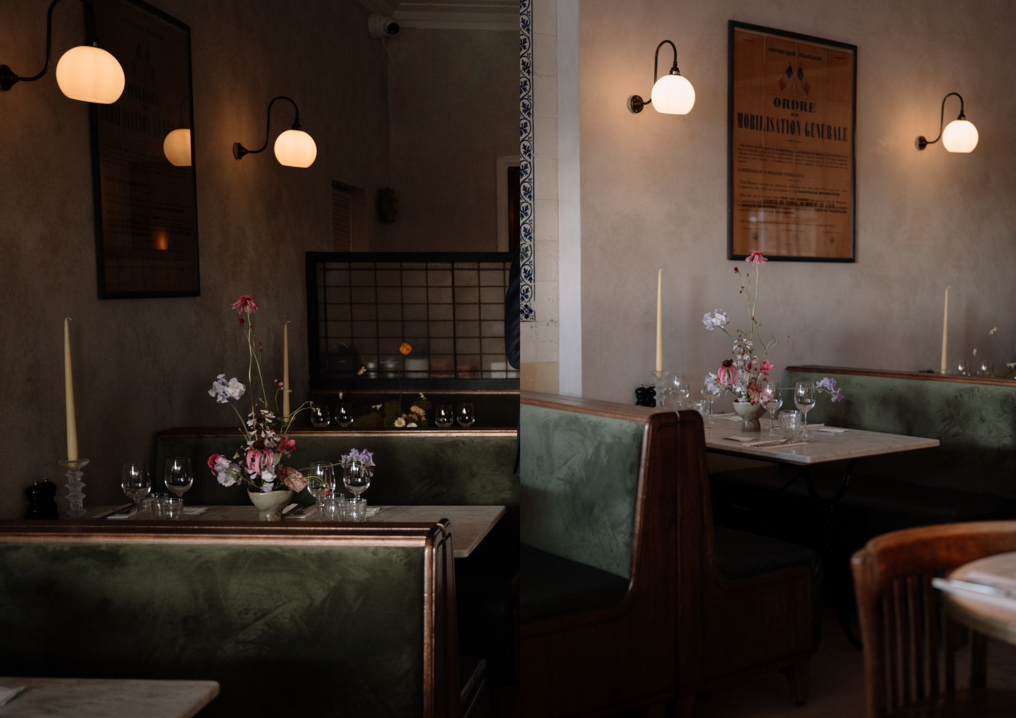 Elegant private dining room at Patron Restaurant, perfect for intimate events and meetings.