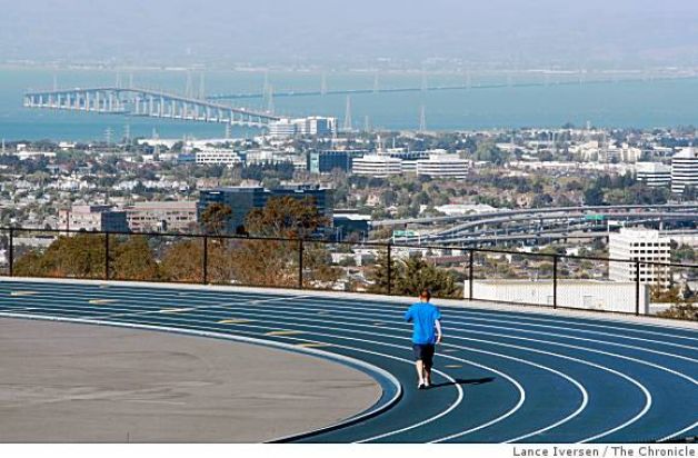 College Heights Stadium track with city views, ideal for wellness events and team-building.