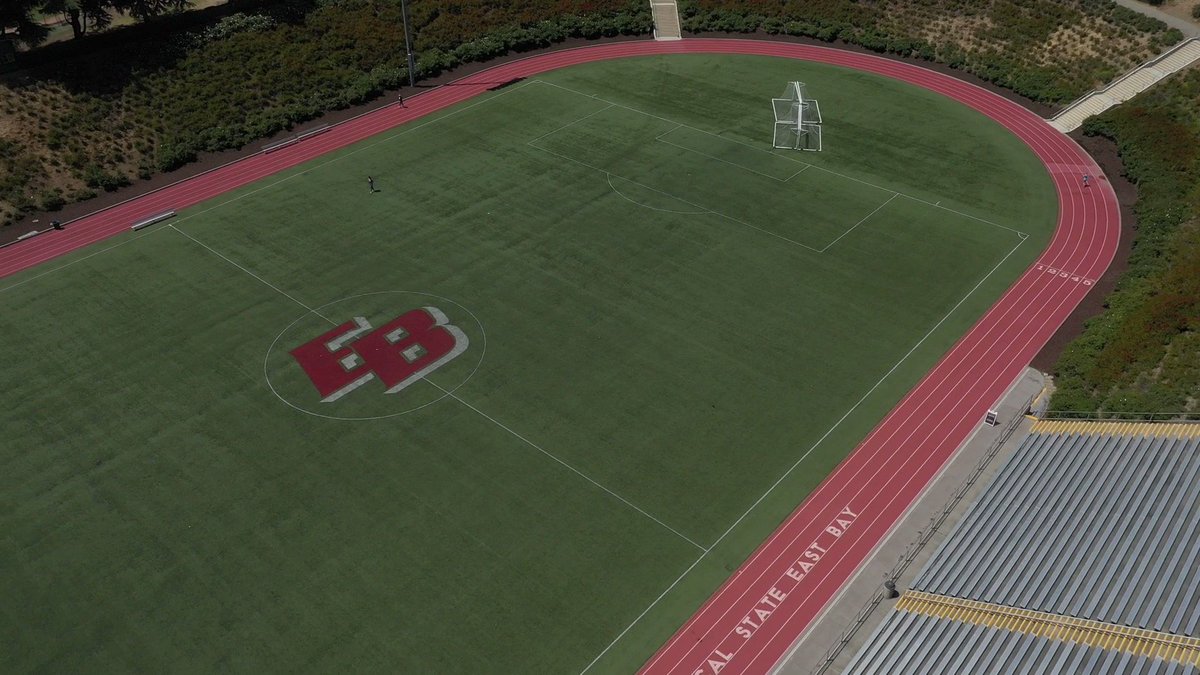 Athletic field at CSUEB Pioneer Stadium, vibrant turf for outdoor sports events.
