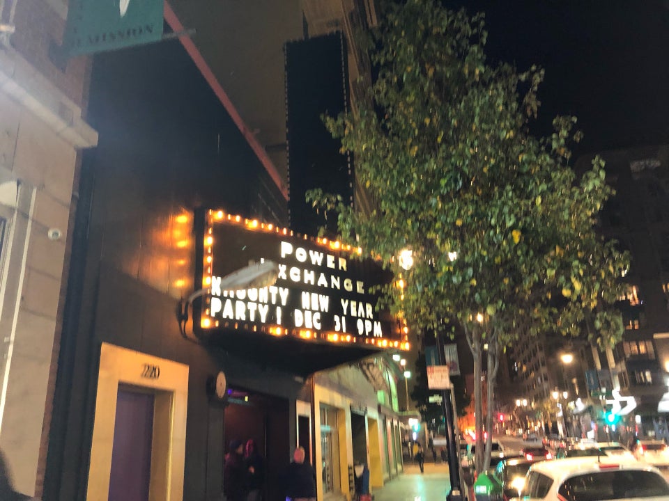 "Power Exchange venue with marquee for New Year's party, ideal for lively events."