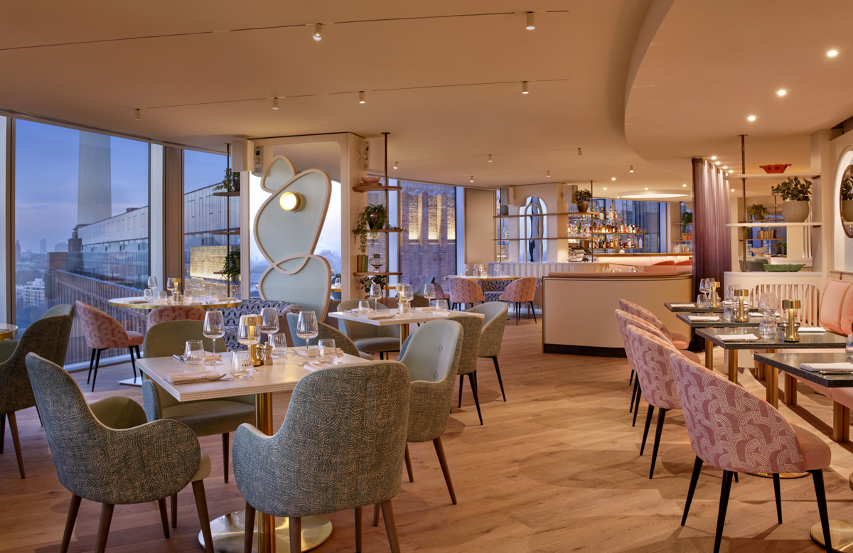 Stylish JOIA BAR at art'otel London, perfect for corporate dinners and private events.