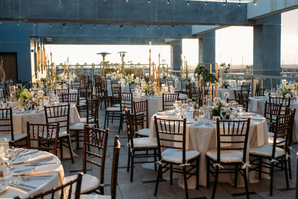 Outdoor event space at Shade Hotel Redondo Beach, ideal for upscale receptions and gala dinners.