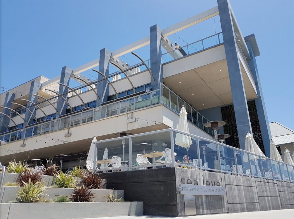 Sea Level Restaurant at Shade Hotel, modern venue for events with scenic outdoor seating.