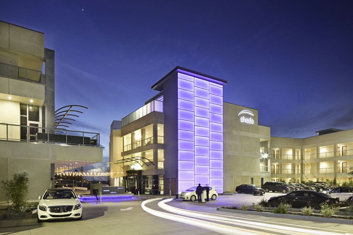 Modern event venue Sea Level @ Shade, vibrant lighting, ideal for receptions and networking.