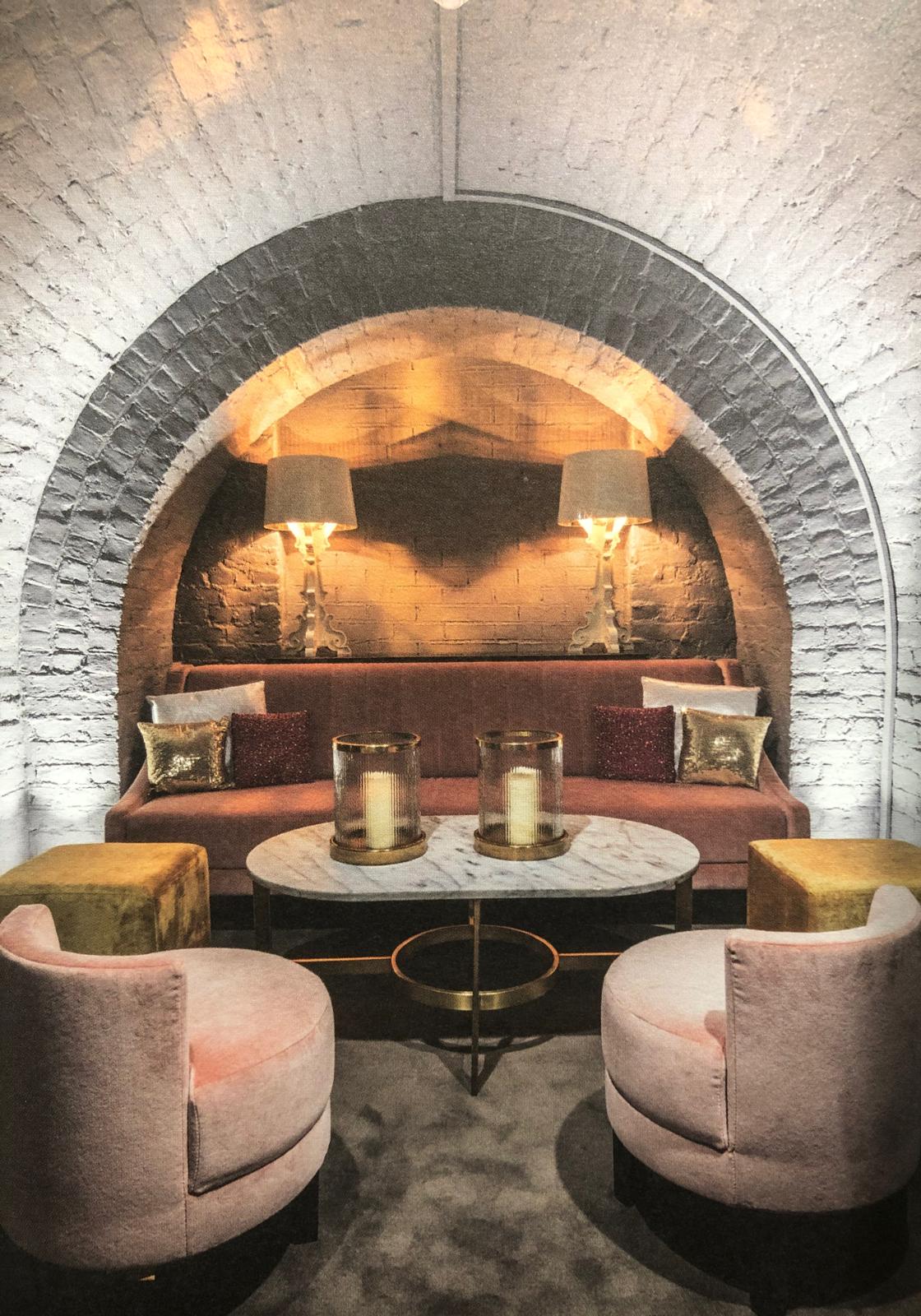 Stylish lounge at The Vaults, One Marylebone, ideal for networking events and meetings.