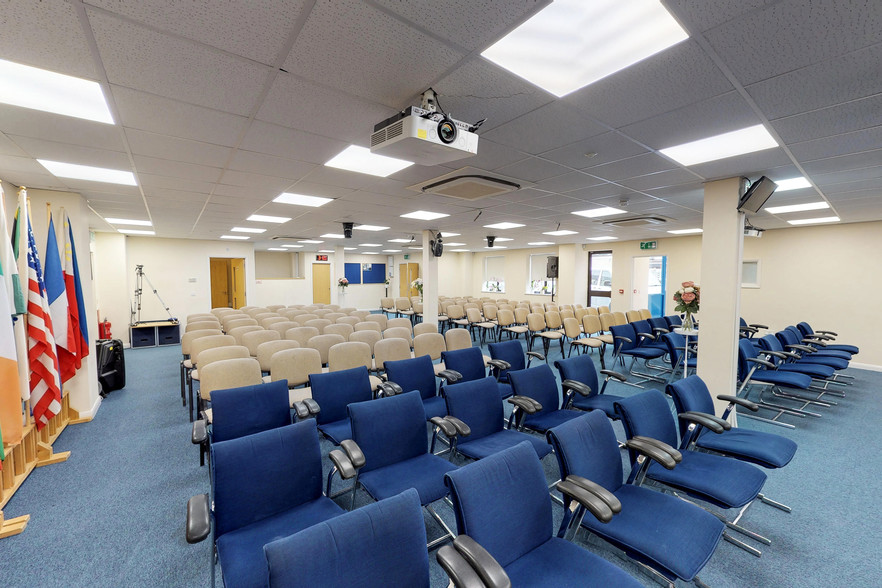 Meeting space in East London with comfortable seating for workshops and presentations.