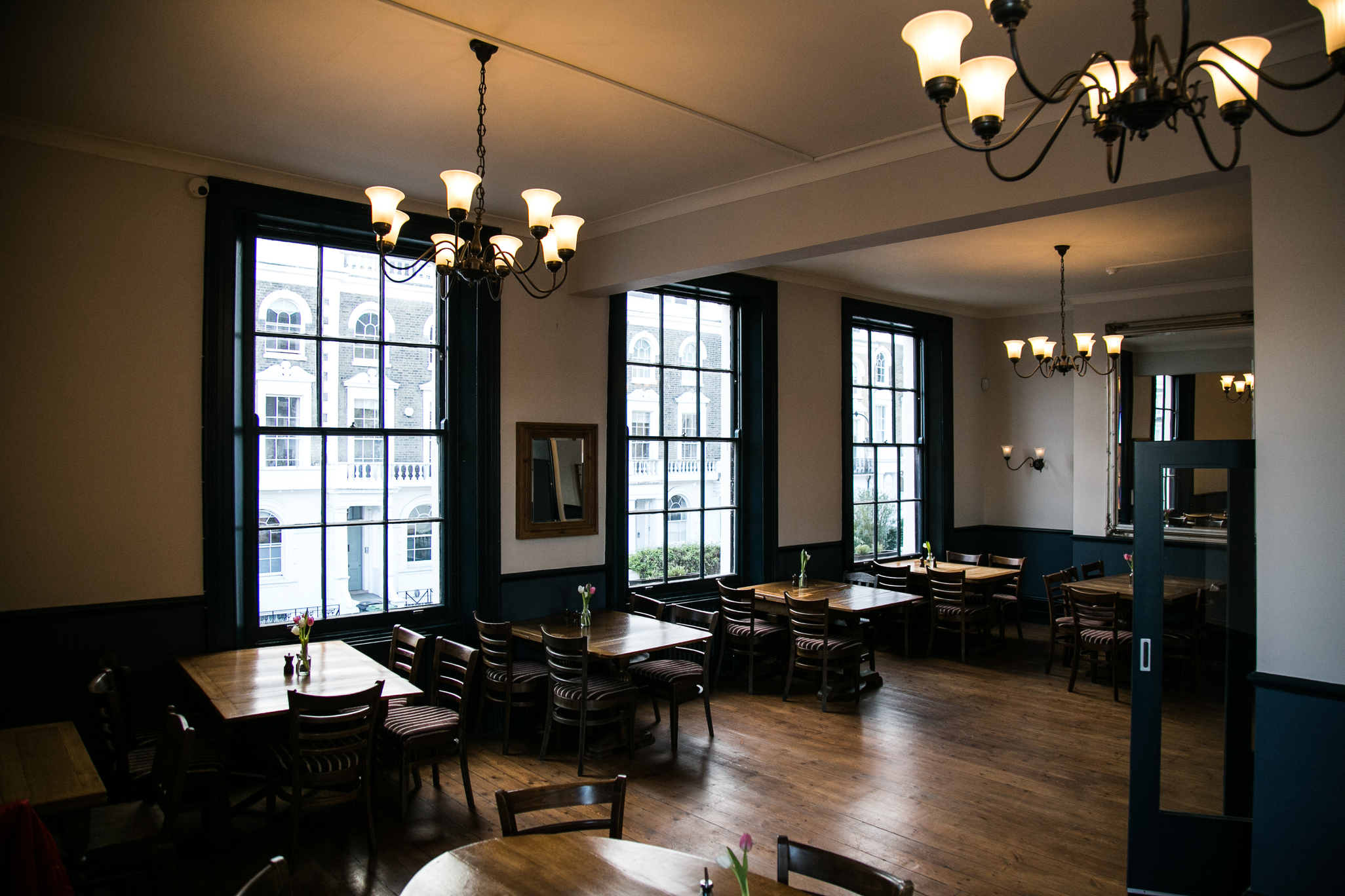 Gloucester Room at The Lansdowne: elegant event space with natural light and rustic charm.