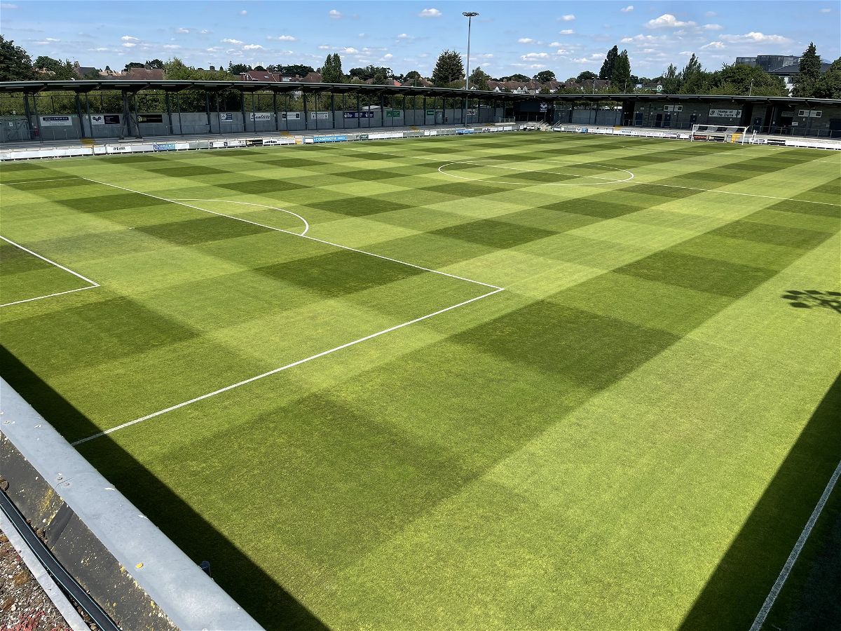 Stadium in Princes Park with vibrant football pitch for outdoor events and team-building.