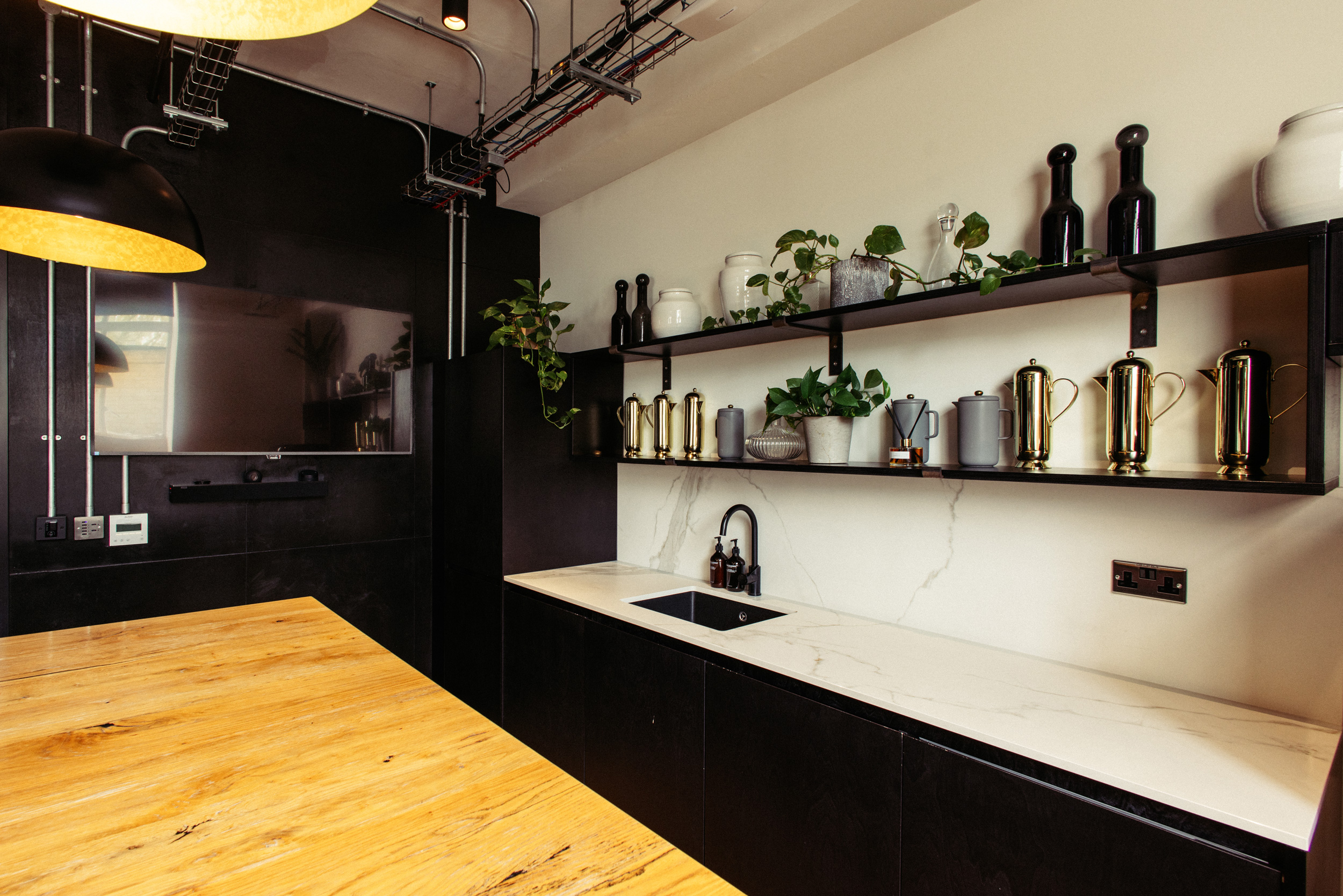 Modern kitchen in The Meeting Room Suite, perfect for informal meetings and events.