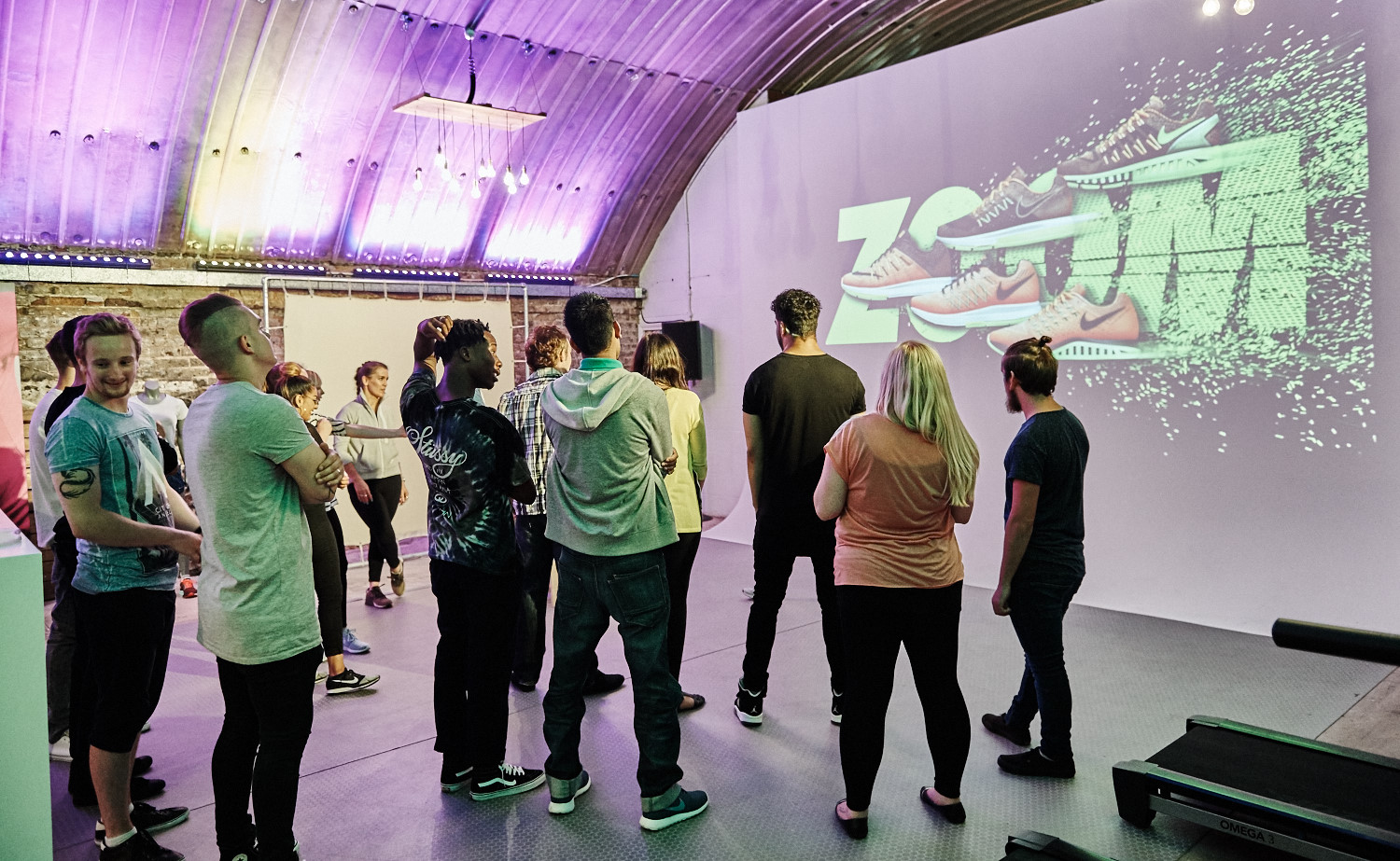 Dynamic event space in Studio 3, MOTEL, ideal for product launches and fitness demos.