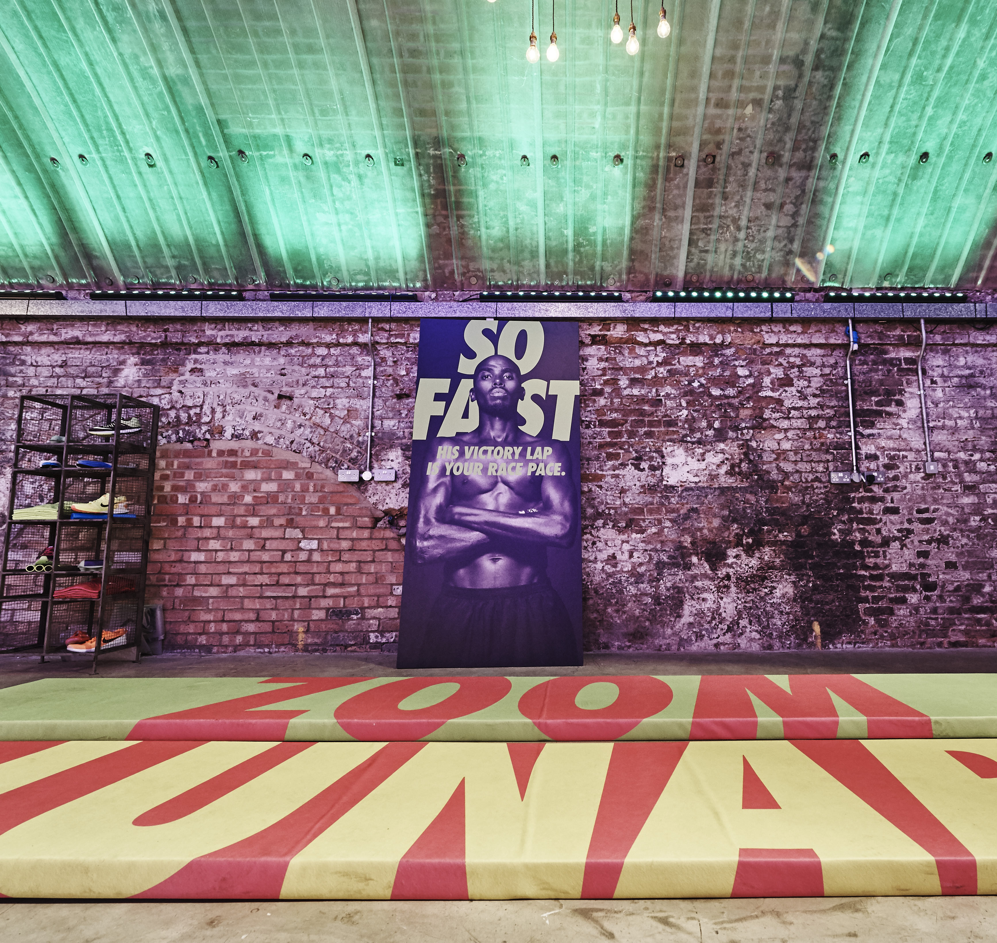 Dynamic event space in Studio 3, MOTEL, ideal for athletic gatherings and product launches.