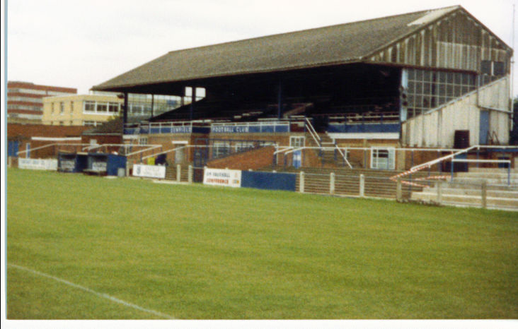 Main Stand Seating at Enfield Town FC, ideal for sports events and gatherings.