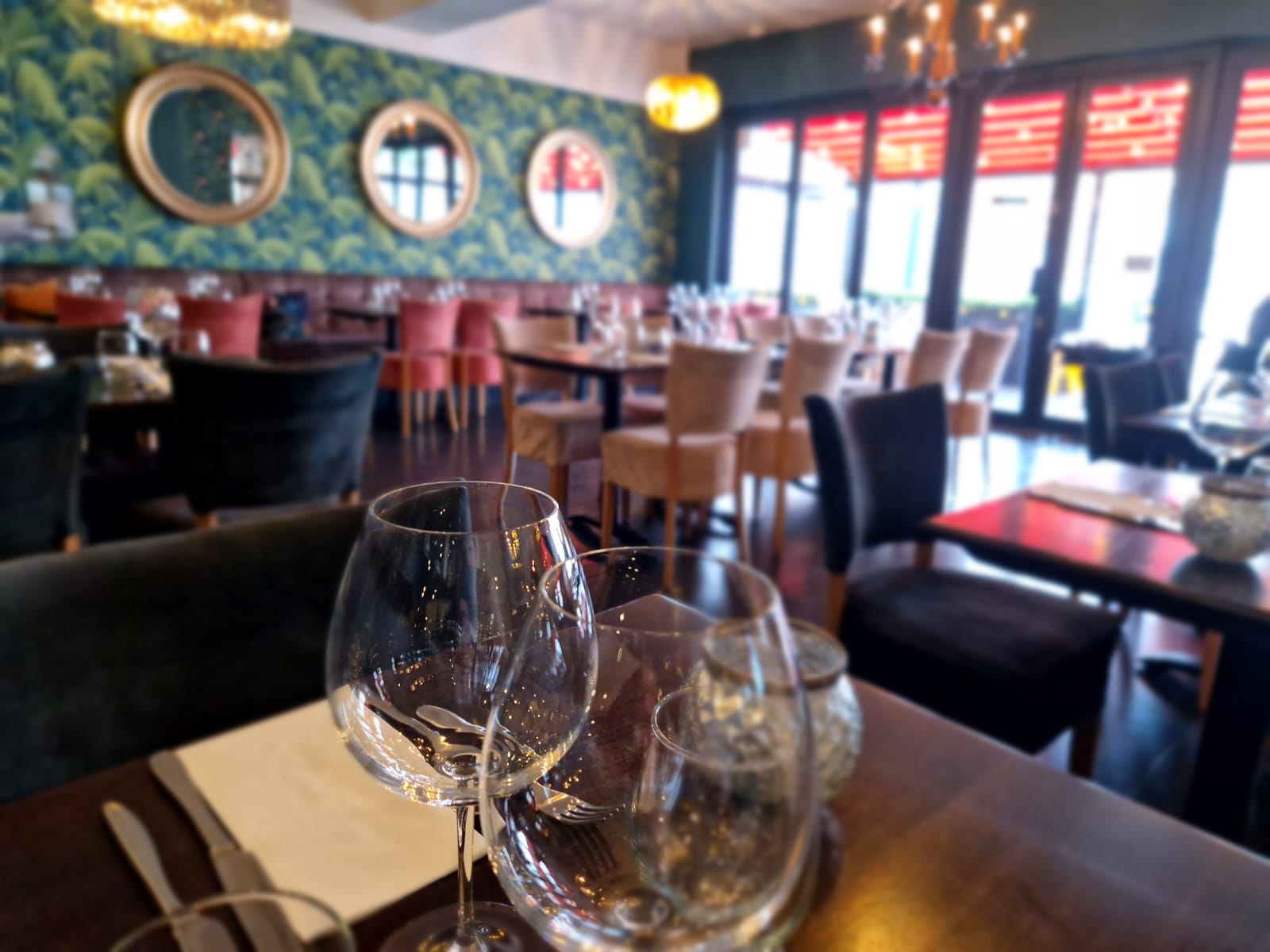 Stylish restaurant dining space with elegant table settings for events in Forty Four.