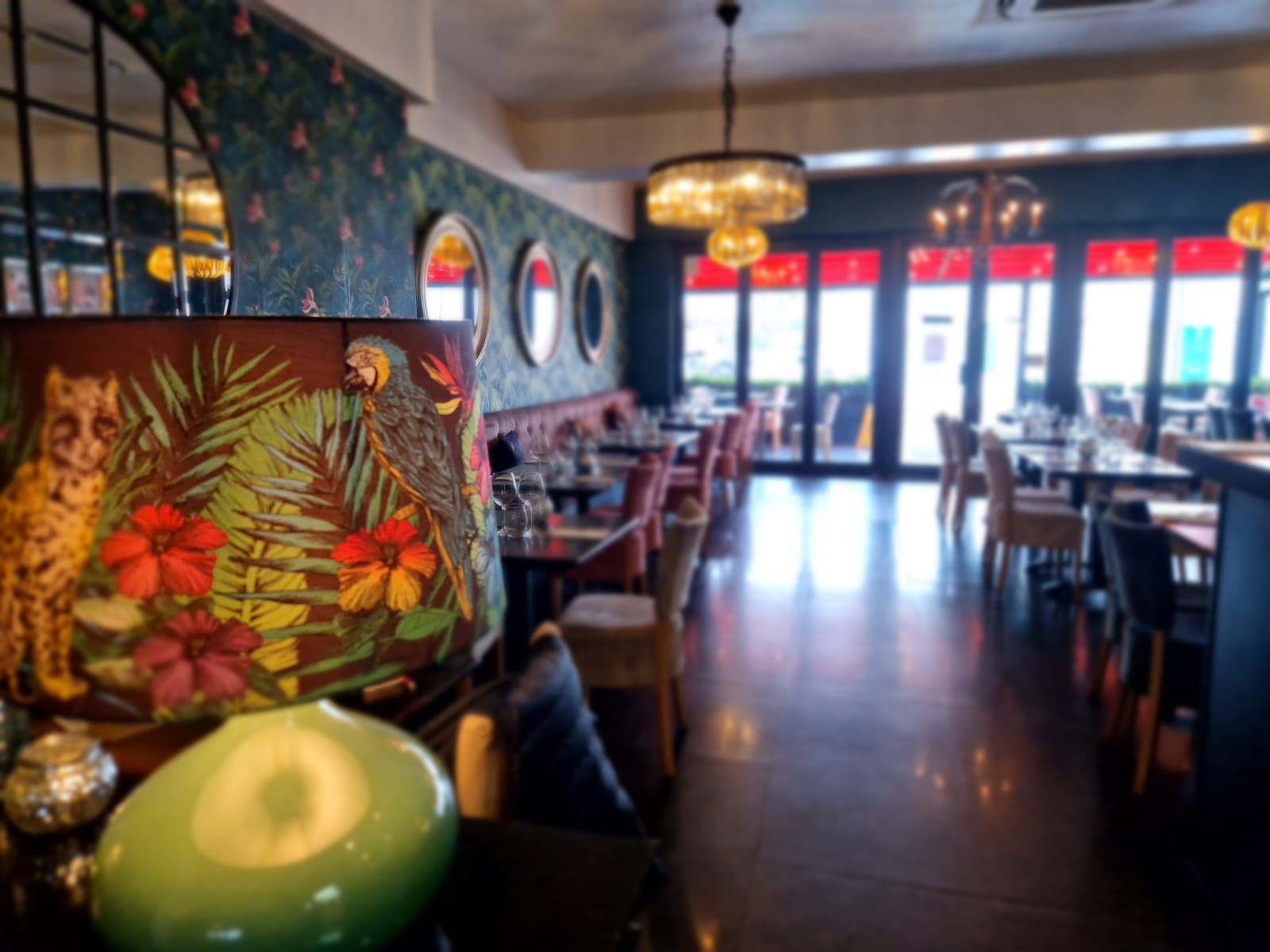 Vibrant restaurant in Forty Four with tropical decor, ideal for events and gatherings.