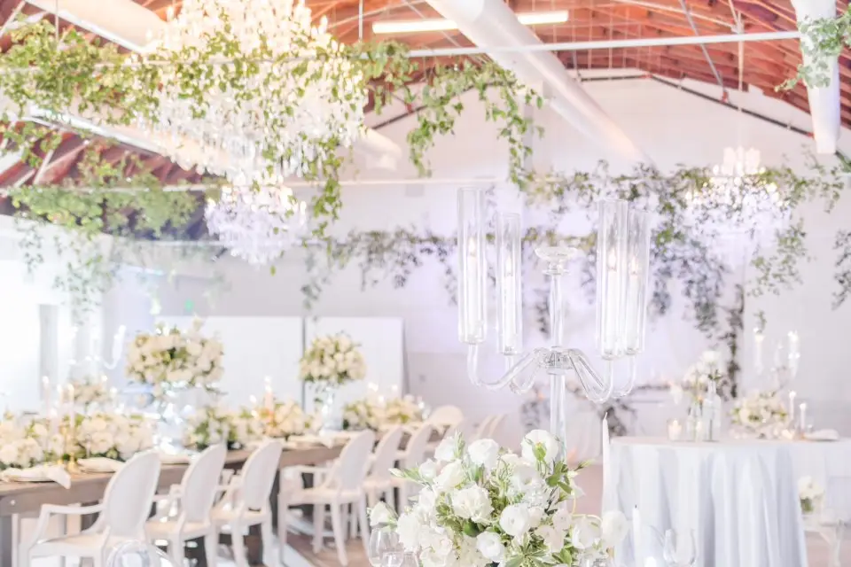 Elegant VASA San Diego event space with floral decor, ideal for weddings and upscale gatherings.