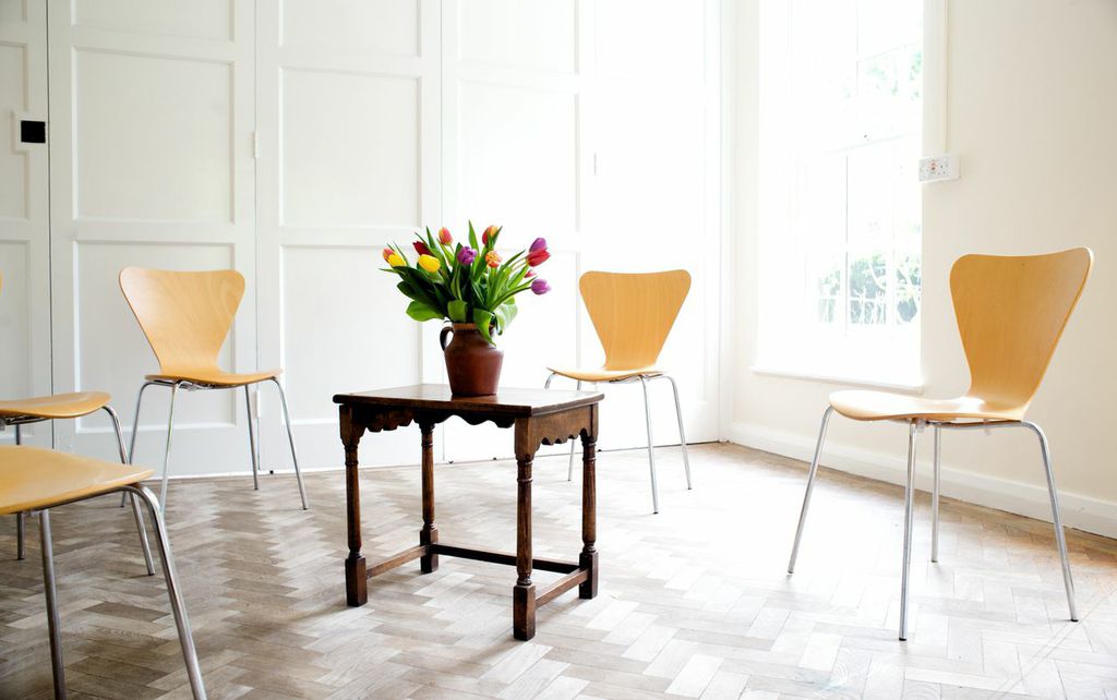 Small Meeting Room with chairs and table for workshops and team meetings in Brentford.