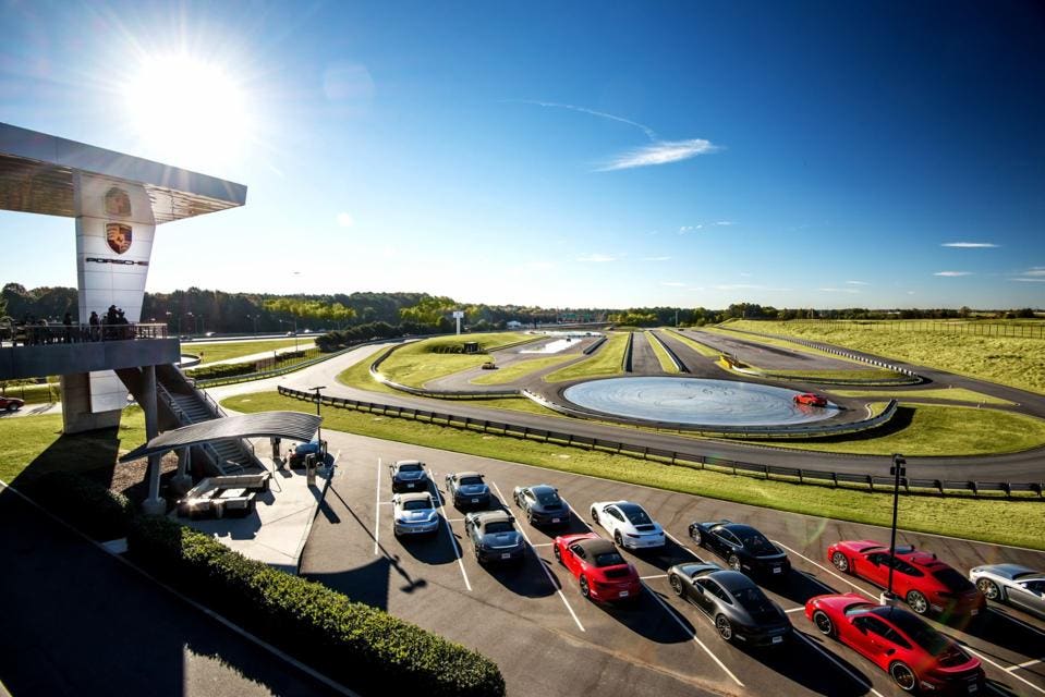 Porsche Experience Center Atlanta with sleek track, ideal for corporate events and product launches.