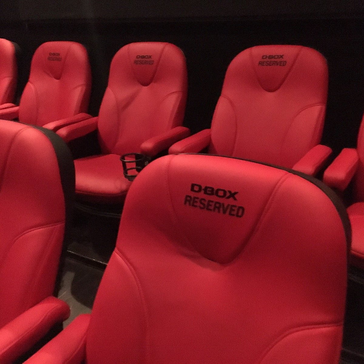 Red D-BOX seats at UltraStar Cinemas for immersive meetings and events.