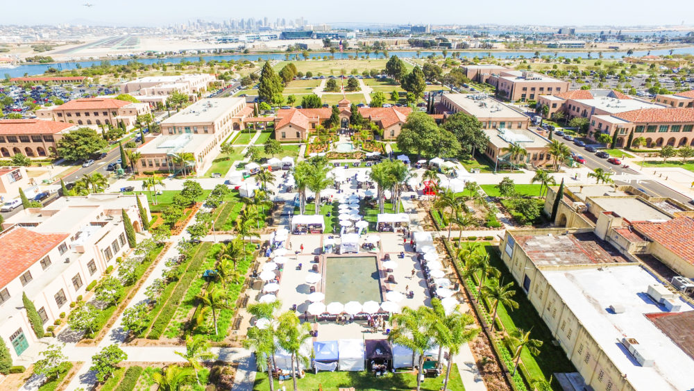 Luce Court at Liberty Station: vibrant outdoor event space for festivals and gatherings.