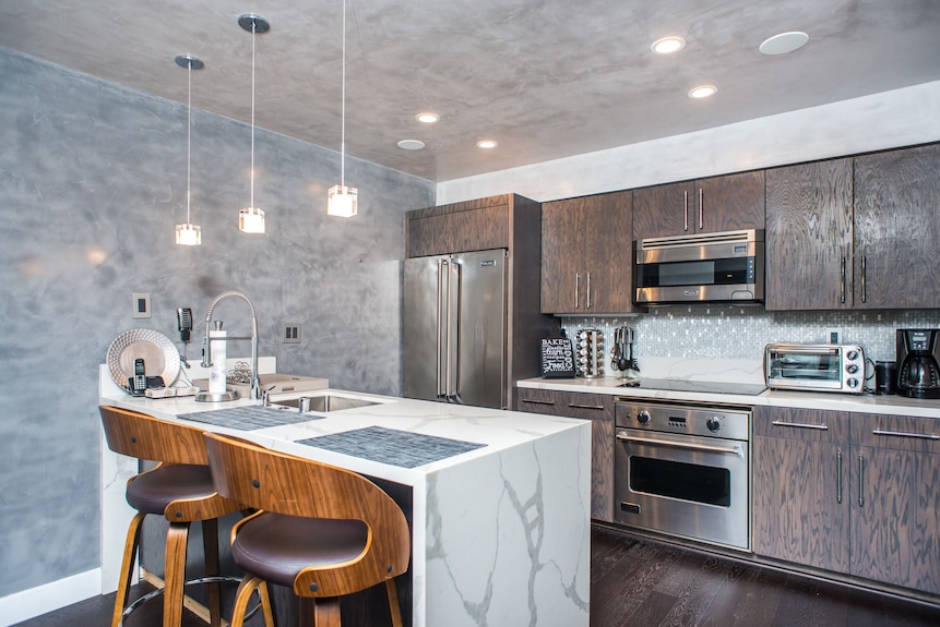 Modern kitchen at Point Loma Tennis Club, ideal for culinary events and gatherings.