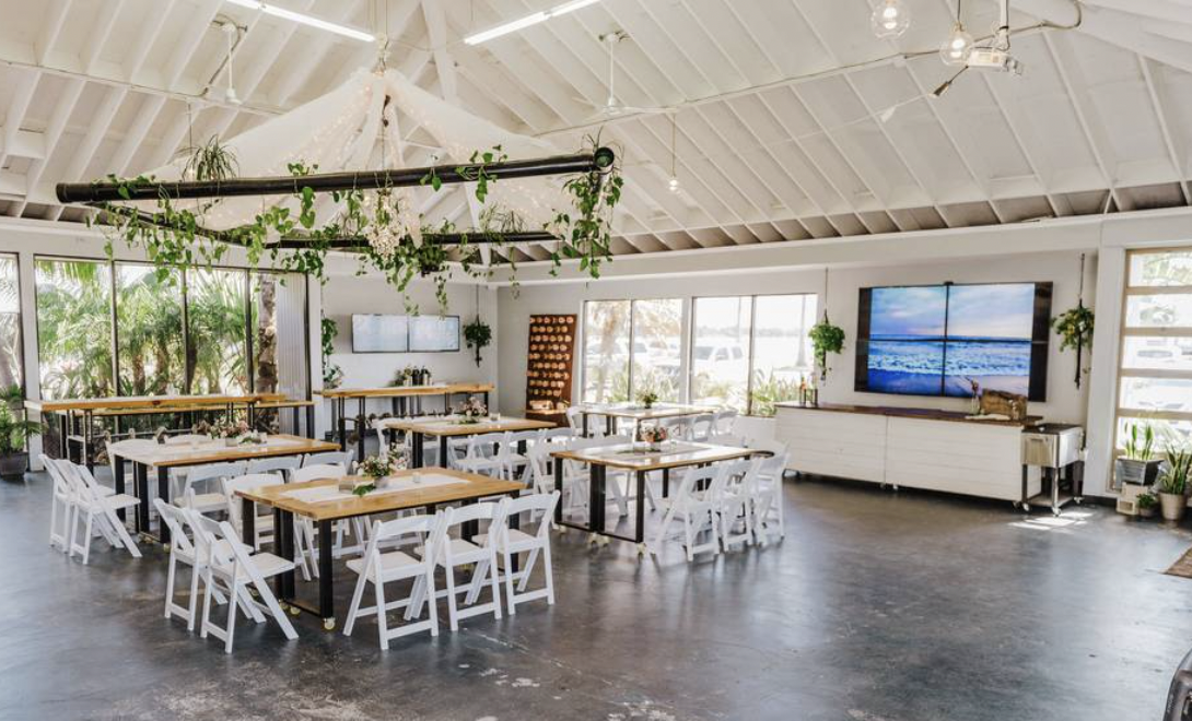 Bright Royal Room at The Point, perfect for meetings and social events with modern AV.