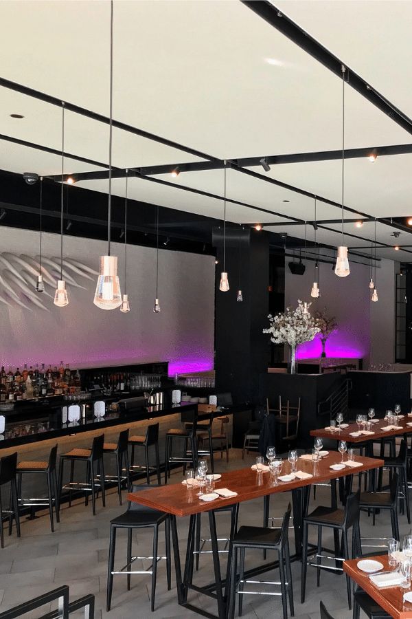 Elegant STK Steakhouse San Diego event space with stylish lighting for upscale gatherings.