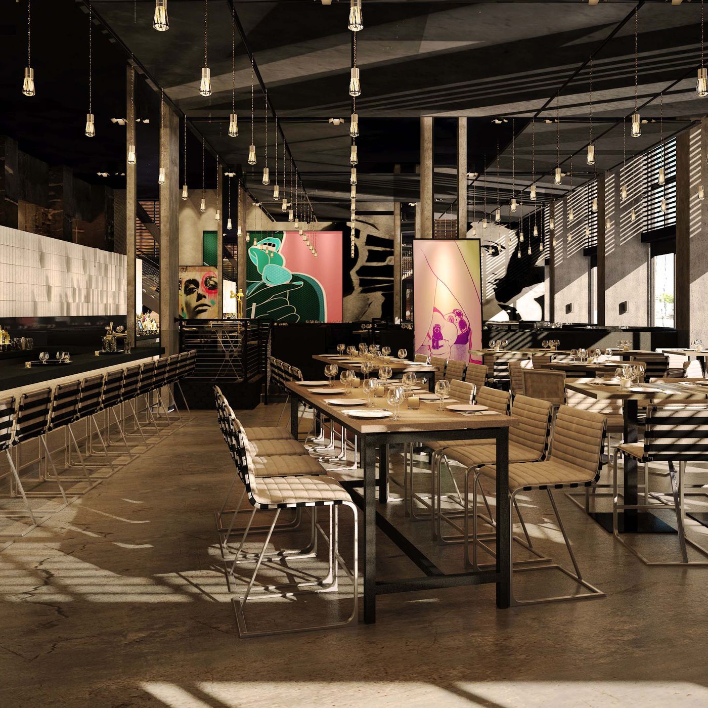 Modern STK Steakhouse San Diego interior, ideal for events with flexible seating.