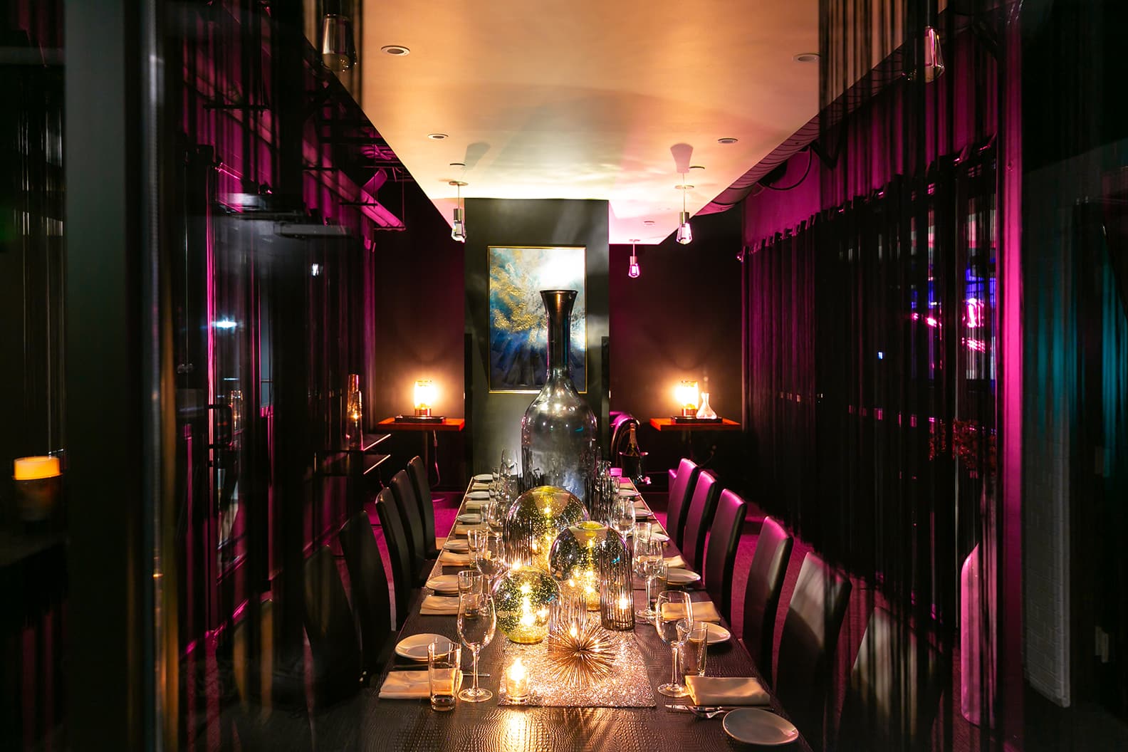 Elegant private dining suite at STK Steakhouse San Diego for upscale events and gatherings.