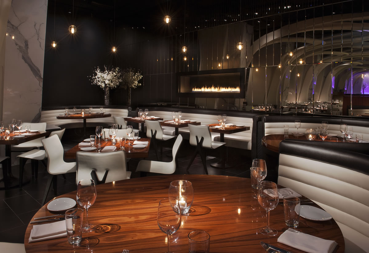 Private dining suite at STK Steakhouse San Diego, elegant decor for events and gatherings.