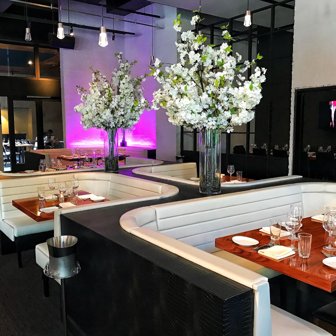 Private dining suite at STK Steakhouse San Diego, elegant decor for upscale events.