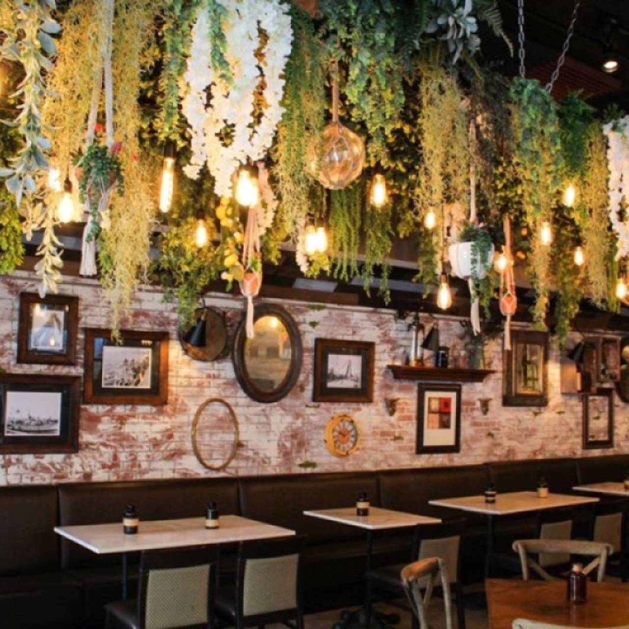 Rusticucina restaurant with lush greenery, ideal for intimate events and gatherings.