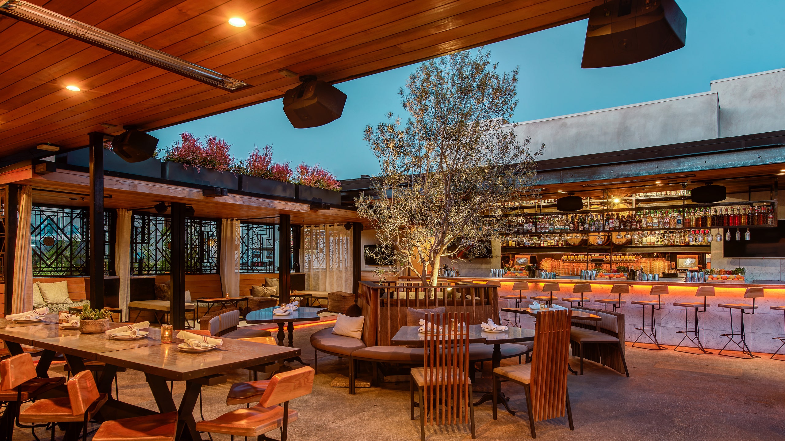 Harbor View Dining at Kettner Exchange, stylish event space for upscale receptions.